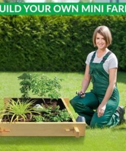 Explorer Gardenbed - 3 feet x 3 feet x 23 cm, Wooden planter bed for home gardening, starter kit to grow flowers, herbs, vegetables, root veggies. - Image 4