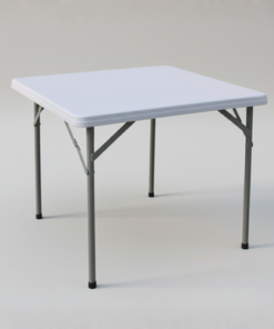 Alternative view of 86CM Square Center Folding Table (White) – 86×86×74 cm