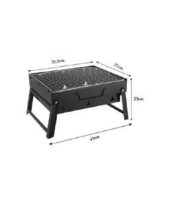 Portable BBQ Charcoal Grill Black - Image 4