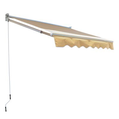 Outdoor Sun Shade Canopy Shelter Foldable Awning with Manual Crank Handle - Image 2