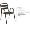 Arm Chair -Milan Style-55x62x89Cm-Aluminum-1Year