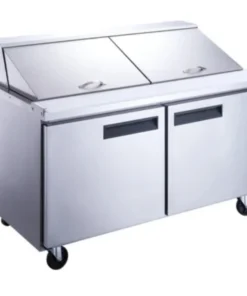 2-Door Food Prep Table Refrigerator SS DSP60-16-S2