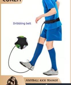 Cuken Football Kick Trainer with Adjustable Training Belt, Hands-Free Solo Soccer Trainer Equipment for Kids Adults