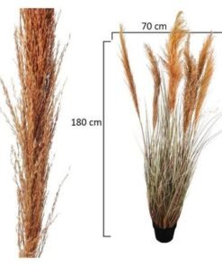 Artificial Grass Plant With Natural Dry Pampas Grass Branches 1.8 Meters - Image 4