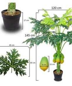 Artificial Papaya Plant 1.45 Meters High - Image 5