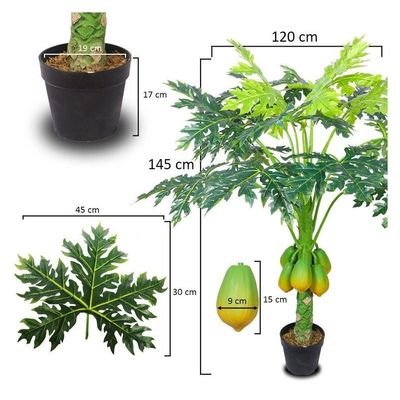 Artificial Papaya Plant 1.45 Meters High - Image 5