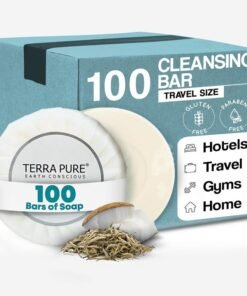 Terra Pure White Tea & Coconut Soap | Travel Size Toiletries Bulk Set for Hotel Essentials | 0.6 oz Bar Soap | 100 Pieces