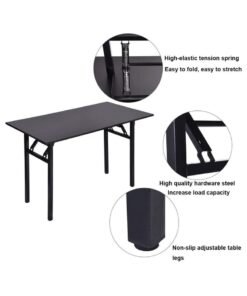 Alternative view of Huitich Portable Adjustable Laptop Tables for Bed, Sofa, and Beyond Black Walnut  80cm x 50cm x 75cm