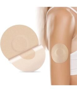 VIUAUAX 20pack Waterproof Adhesive Patches for freestyle Libre2/3 precut sensor Covers Flesh Flexible CGM Patches Without Glue in The Center-Enlite-Guardian-Freestyle Libre 14 Day Sensor Patches