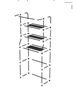 Alternative view of DUNISO 3-Tier Laundry Room Bathroom Shelf Organizer Stand Over The Toilet/Washing Machine Storage Rack Space Saver Shelving Units with Clothes Hanging Rod-Space Saving, Stable, Multifunctional