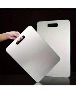 LIMOS 304 Stainless Steel Cutting Board For Kitchen,Meat,Fruit,Pastry,Pizza,Cheese,Vegetable Metal Cutting Board,meat Cutting Board For Anti-skid Double Side,Dough Board（34 * 24cm）