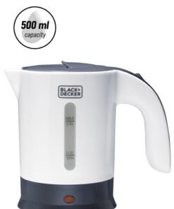 BLACK+DECKER Dual Voltage Electric Travel Kettle 650W 0.5 L 650 W TR250JA-B5 White/Grey