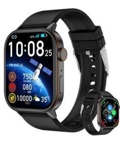 RollsTimi  Fashion Smart Watch for Men Women 2.01" GPS Fitness Tracker with Bluetooth Calling, 178 Sport Modes, Heart Rate/Sleep Monitor, Black Smartwatch for Android iOS