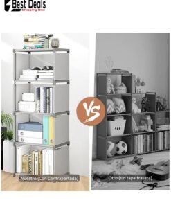 Best Deals Multifunctional Storage Cabinet, Storage Bookshelf, 4 Storage Space With Large Capacity, With Rear Circumference, Detachable Assembly, Multifunctional Multi-Purpose Bookshelf - Image 3