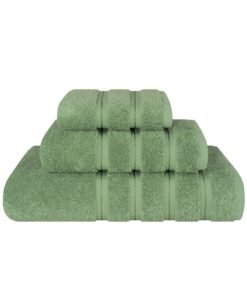 Safi Plus Towel Set 3 Piece Luxury Hotel Quality 600 GSM 100% Genuine Combed Cotton, Super Soft & Absorbent Family Bath Towels -  1 Bath Towel, 1 Hand Towel, 1 Washcloth - Sage Green