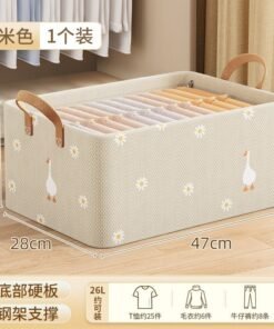 Large Capacity Wardrobe Storage Box Foldable Jeans Steel Frame Storage Box Clothes Home Drawer Storage Artifact