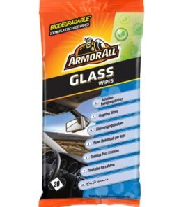 ARMOR ALL Glass Flow Wipes, 100% Plastic-Free And Biodegradeable, One-Step Cleaning, 20 Wipes