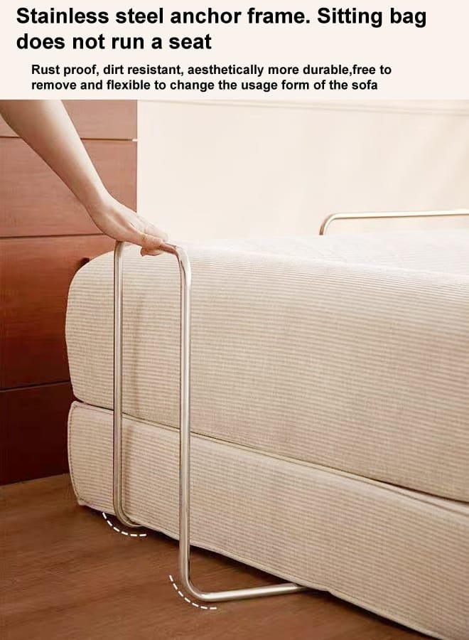 fashionhome 2 in 1 Multipurpose Use Sofa Cum Bed Comfortable Ergonomic Design Sleeper Sofa Folding Couch Mattress Convertible Living Room Furniture 220x170 cm