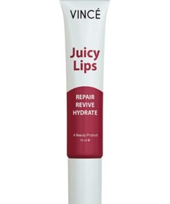 VINCE Juicy Lips – Long-Lasting Moisture for Dry, Chapped Lips, Softens & Soothes with Shea Butter & 4 Natural Oils – Enhances Natural Lip Color, Non-Greasy, Pocket-Friendly, Unisex – Paraben-Free, 10ml