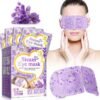 Sefudun 12 Packs Steam Eye Mask,Lavender Hot Compress Self Heating Warm Eye Mask Disposable Heated Sleep Eye Mask for Dry Eyes Dark Circles Relax Comfortable Warming Eye Mask for Home Office Travel