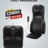 GEEPAS Full-Body Massage Chair Pad GM86104 with Shiatsu, Tapping, Spot Kneading, Seat Vibration & Remote + Geepas Foot & Leg Massager – Relaxation & Pain Relief Combo