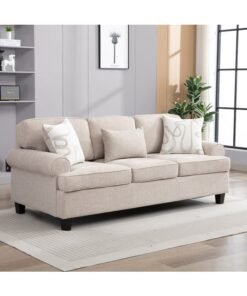 Home Box Manhattan Cambridge NXT 3-Seater Fabric Sofa with 3 Throw Cushions 100 x 90 x 222 cm