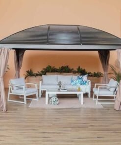New Montero Metal Gazebo - Brown - With 1-Year Warranty - Image 4