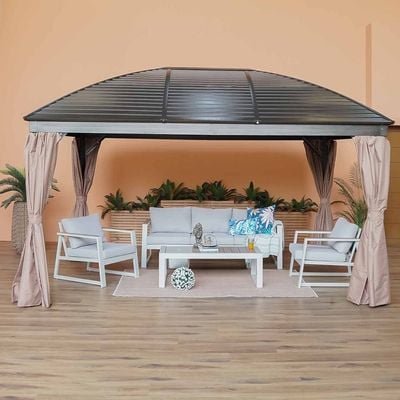 New Montero Metal Gazebo - Brown - With 1-Year Warranty - Image 4
