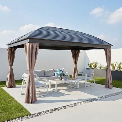 New Montero Metal Gazebo - Brown - With 1-Year Warranty - Image 2