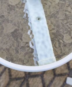 Eve 1 + 6-Seater Textilene Dining Set-White/Khaki