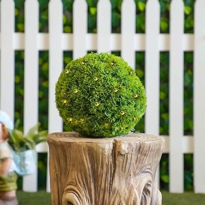 Artificial Topiary Ball-With Led Solar Light-28 Cm - Image 2