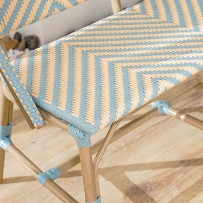 Aspero 2-Seater Chair-Light-Blue/White - Image 3