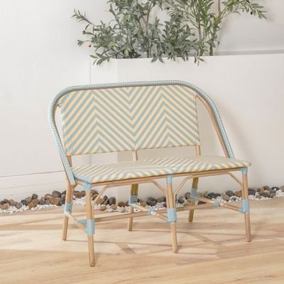 Aspero 2-Seater Chair-Light-Blue/White