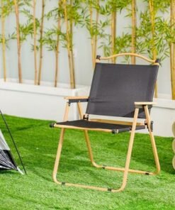 Foldable Camping Chair-Black-54x47x76 cm - Image 5