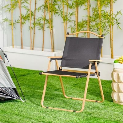 Foldable Camping Chair-Black-54x47x76 cm - Image 5