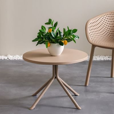 Alaska Round Table - Taupe - 60X45 Cm