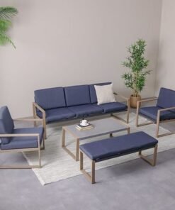 Alternative view of Cobalt 7-Seater Sofa Set with Coffee Table- Blue-With 1-Year Warranty