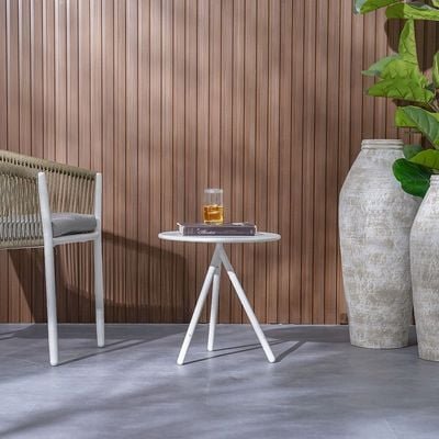 Cinny Round Coffee Table-White-With 1-Year Warranty