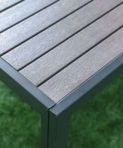 Titan Metal Gazebo with Seating-Grey/Brown-3x3 M-With 2-Year Warranty