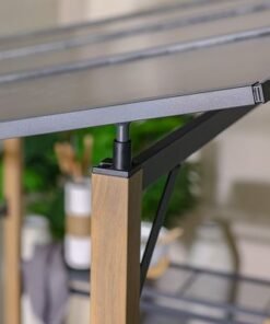 Sara BBQ Grill Shade-Dark Grey/Wooden-With 1-Year Warranty