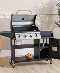 Alternative view of Inferno Four Burner Gas Grill With Sink Trolley