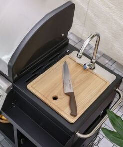 Inferno Four Burner Gas Grill With Sink Trolley