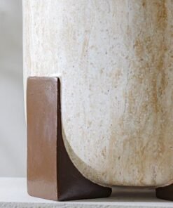 Fibre Clay Pot with Stand-34x34x31.5 cm - Image 3
