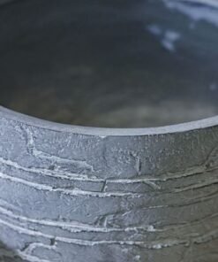 Fibre Clay Pot-Brick Design-Grey-37x37x35 cm - Image 3