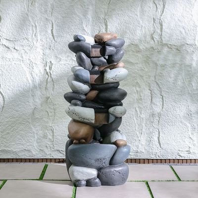 Pebble Fountain - Multi-color - 57x40x130 cm - Image 2