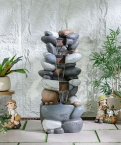 Pebble Fountain - Multi-color - 57x40x130 cm