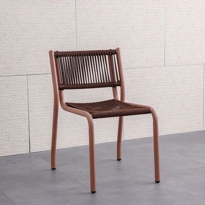 The Loom Outdoor Chair Without Arm-Brown/Red-With 1-Year Warranty - Image 2