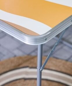 Picnic Folding Table 80X60X70Cm Marble Finish-Muted Desert Waves - Image 4