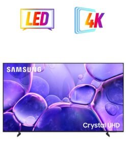 Samsung 70 Inch Crystal UHD TV, U8000F, 4K, Crystal Processor 4K, MetalStream Design,  Knox Security, Endless Free Content, Smart TV, UA70U8000FUXZN (2025 - UAE Version) U8000F BLACK