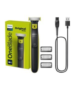 Philips OneBlade QP2724/10,Trim, Edge & Shave Any Length of Hair,3 Stubble Combs, Dual-Sided Blade,Wet & Dry Use, 45min Cordless Use Black & Lime